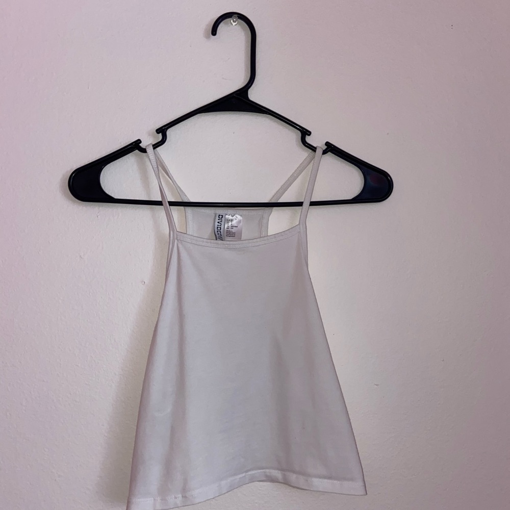 White Halter Crop Top Tank